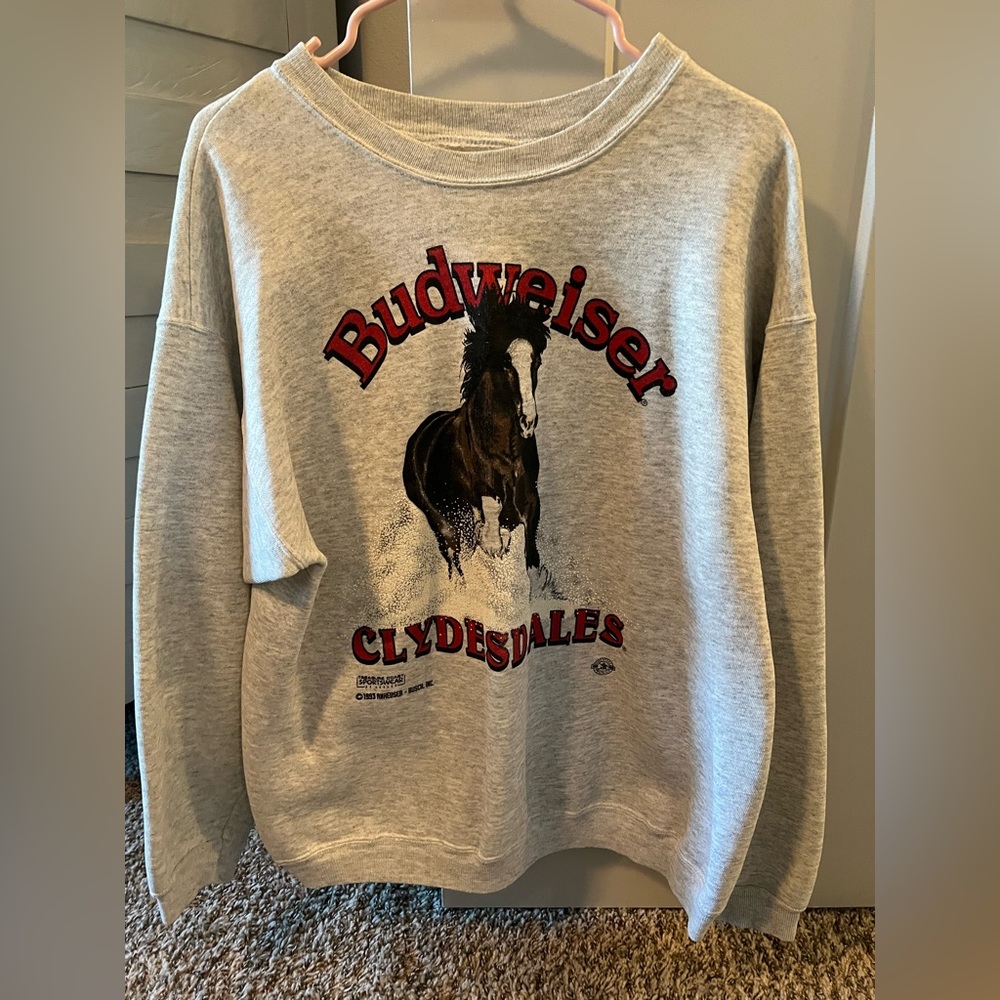 VINTAGE 1993 Budweiser Clydesdale crewneck sweatshirt.